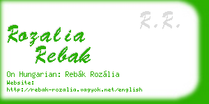 rozalia rebak business card
